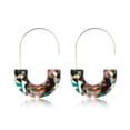 thumbnail image 1 of Pendientes colgantes multicolor liso semicírculo acrílico mujer pendiente regalo de aniversario elegante gancho para la oreja boda playa blanco Ropa, zapatos y accesorios Miscelánea Color verde Qarigey AP010380-07, 1 of 6