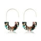 thumbnail image 1 of Pendientes colgantes multicolor liso semicírculo acrílico mujer pendiente regalo de aniversario elegante gancho para la oreja boda playa blanco Ropa, zapatos y accesorios Miscelánea Color verde Qarigey AP010380-07, 1 of 6