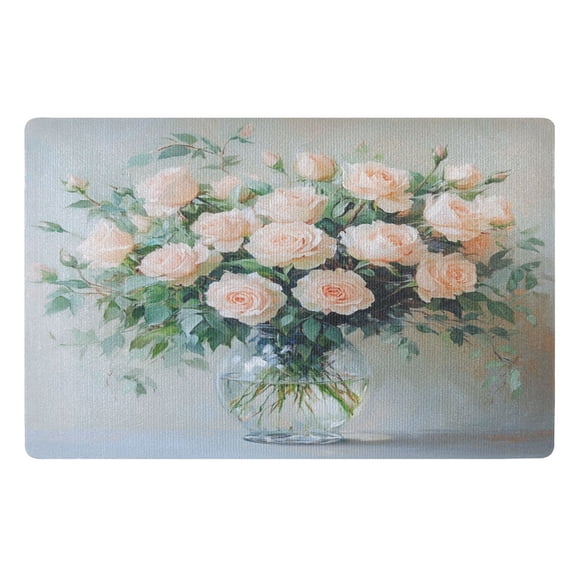 BZSMCE Floor Mats 32x20in Beautiful Blush Roses Creativity Doormats