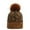 Orange, variant on Women Fashion Loose Leopard Print Wool Knit Hat Warm Windproof Big Beret Orange