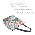 thumbnail image 3 of FORMRS Womens Canvas Tote Bag with Zipper Inner Pocket Shoulder Handbag, Vibrant Flowers, 3 of 7