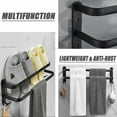 thumbnail image 4 of Toallero con tecnología de superficie negra mate, toallero resistente y duradero para cocina, toallero de aluminio para baño, toallero con diseño de escalera para varios estilos de decoración del, 4 of 5