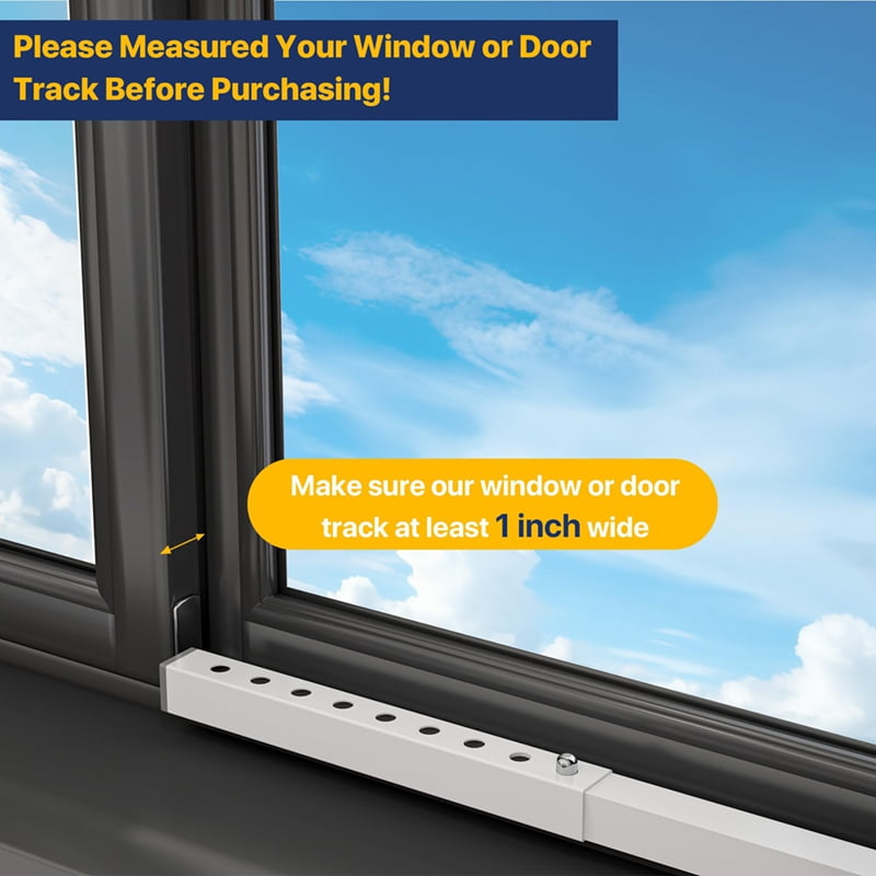 Adjustable AC Window Lock Bar, Small Security Bars for Child Safety, Stoppers Vertical Sliding A New