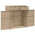 thumbnail image 5 of vidaXL Garden Storage Cabinet Grey 105x55x113 cm Poly Rattan, 5 of 5