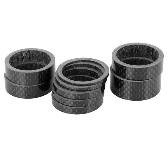 9pcs Headset Spacer Carbon Fiber Handlebar Stem Spacers Fit 1 1/8 Inch Stem for Bike Cycling Bicycle 2 3 5 10 15mm