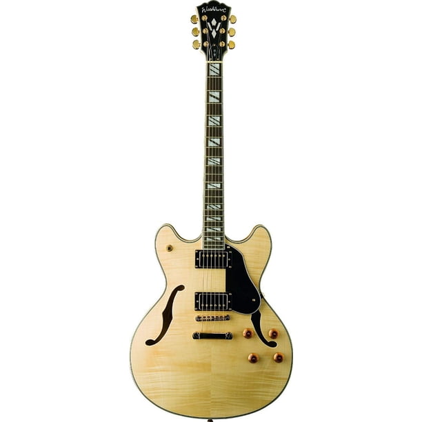 Washburn HB35NK Electric SemiHollow Body Guitar With Hardshell Case
