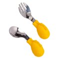 thumbnail image 1 of Hukapapa Un juego de cucharas para niños, cucharas de silicona para entrenamiento de bebés, vajilla infantil de acero inoxidable 316, 1 of 5