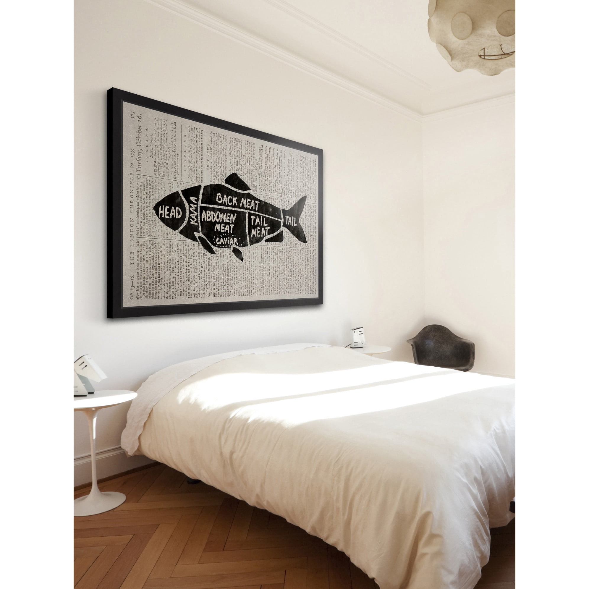 "Fish Cuts II" Framed Painting Print
