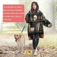 thumbnail image 4 of Wearable Oversized Blanket,Black Halloween Skull Book Pattern Wearable Blanket Hoodie for Adults,Cozy Hooded Blankets with Super Pockets,Super Warm Fuzzy Pullover for Women & Men, 4 of 6