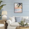thumbnail image 3 of Stupell Industries Tropical Tranquil Sunset & Beach Palm Gray Floating Frame Canvas Art, 17 x 21, by Creative Studio, 3 of 8