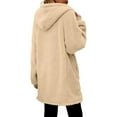 thumbnail image 6 of Women Oversized Zip Up Hooded Outerwear Coat With Pockets Soft Warm Jacket For Cold Weather Comfort, 6 of 8
