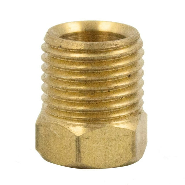 Legines Brass Inverted Flare Fitting Tube Nut, Brake Line Plug, 1/4" Tube OD, Pack of 2