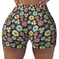 thumbnail image 2 of Lsque Daisies Flowers Pattern High Waisted Biker Shorts for Women-Tummy Control Fitness Athletic Workout Running Yoga Gym Shorts,Moisture-Wicking-XX-Large, 2 of 9