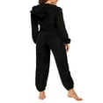 thumbnail image 4 of Combinaison en Peluche pour Femmes Pyjama d'Hiver à Fermeture Éclair Col Haut Chaud, 4 of 4
