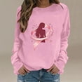 thumbnail image 2 of SBYOJLPB Breast Cancer Awareness Long Sleeve T-Shirt for Women Round Neck Inspirational Tee Shirts Tops, 2 of 5