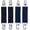 02 Black*2 + Navy Blue*2, variant on Mitten Clips for Gloves Clips Elastic Mitten Strings Adjustable Glove Holders