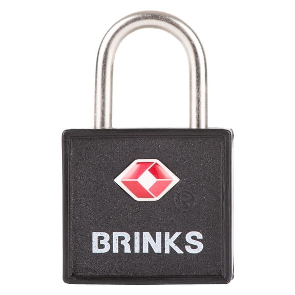 Brinks 22mm Covered Aluminum TSA Padlock in Assorted Colors, 4 pack
