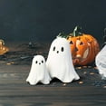 thumbnail image 4 of Qxpztk Halloween Cute Ghost Figurine, Spooky Resin Ghost Statue, Mini Ghost Decor for Halloween Decorations, Porch and Indoor Spooky Home Decor Ghost with a Red Heart - B, 4 of 9