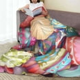 thumbnail image 6 of Honeii Easter Eggs Print Fleece Blanket - Throw Blanket for Bed, Sofa, Couch, Camping, and Travel , Microplush Ultra Soft Warm Blanket-80"x60", 6 of 7