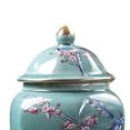 thumbnail image 3 of Modern Flower Vase Tea Tin Display Candy Jar Ceramic Jar Vase with Lid Ginger Jar, 3 of 9