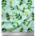 thumbnail image 1 of Soimoi Green Rayon Fabric Leaf Leaves Print Fabric by Yard 42 Inch Wide, 1 of 3