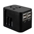 thumbnail image 1 of Adaptador de enchufe internacional universal todo en uno con 4 puertos USB Cargador de corriente alterna para viajes mundiales con enchufe AU US UK EU sidaley DZ4383-01B, 1 of 2