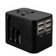 thumbnail image 1 of Adaptador de enchufe internacional universal todo en uno con 4 puertos USB Cargador de corriente alterna para viajes mundiales con enchufe AU US UK EU sidaley DZ4383-01B, 1 of 2