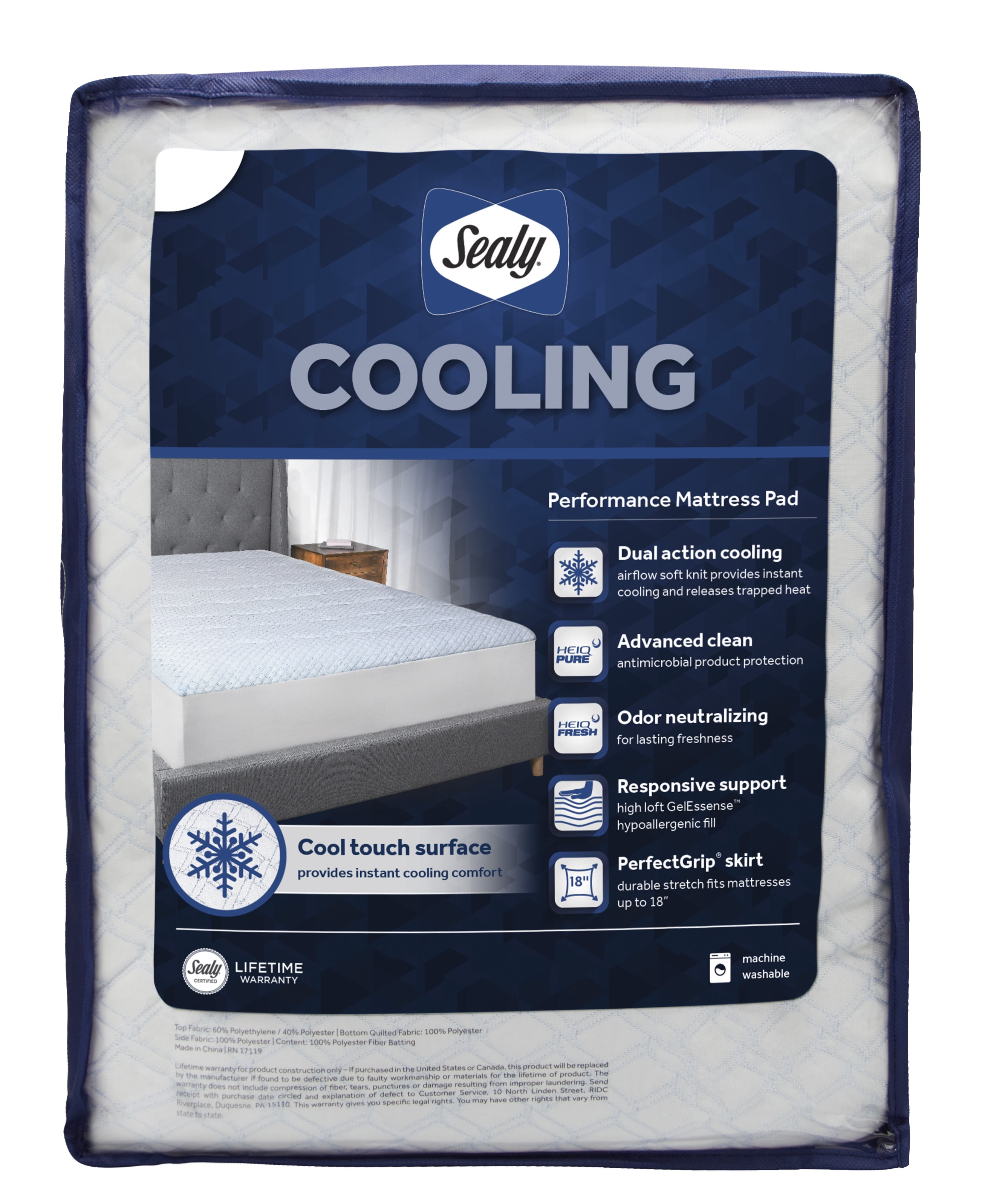 sealy dual layer mattress topper double