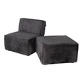 thumbnail image 4 of Sofa Cama M&E MUEBLES Fernanda Gris Oxford Con Taburete, 4 of 13