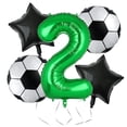 thumbnail image 1 of Set de globos de fútbol hzqruqh de 32 pulgadas, verde, para 2.º cumpleaños, 1 of 8