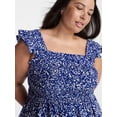 thumbnail image 4 of Terra & Sky Women’s Plus Sleeveless Smocked Tank Top, Sizes 0X-5X, 4 of 5