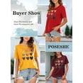 thumbnail image 3 of Anbech Heart Printed T-Shirt for Women Casual Colorful Graphic Hearts Tees Junior Girls Short Sleeve Tee Tops with Crew Neck, 3 of 10