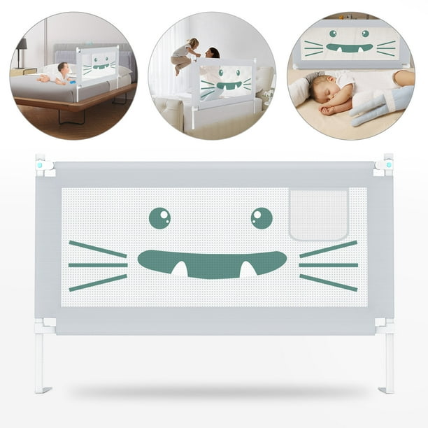 FEBFOXS 59" Toddler Bed Rails, Bed Rail for Toddlers, 30 Levels of