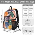 thumbnail image 3 of JIALIOU 14" Laptop Backpack Waterproof Airline Approved Stylish Casual Daypack for Travel Business College Work, Colorful Skull, 3 of 8