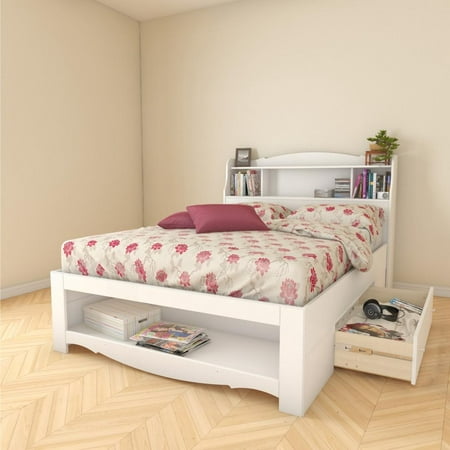 Dixie 1-Drawer Storage Bed with Bookcase Headboard-Size: Full