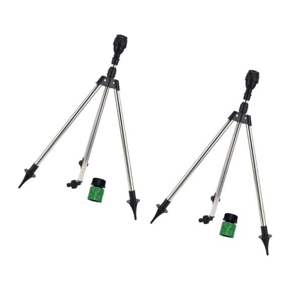 AOOOWER 360 Degree Rotary Garden Automatic Irrigation Sprinkler Stainless Steel Tripod