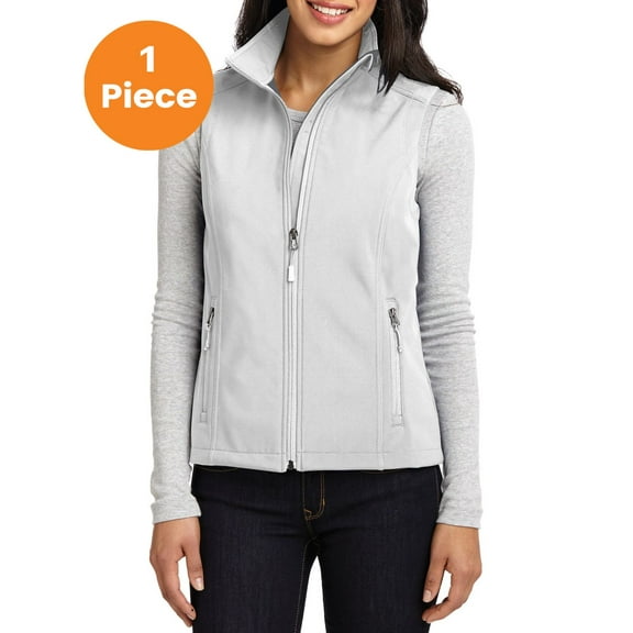 Port Authority L325 Ladies Core Soft Shell Vest , Marshmallow, S, Womens Vests