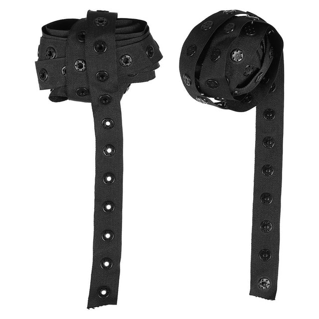 Miangastore Snaps Belt Black 1Set 11.8x0.7x0.4in