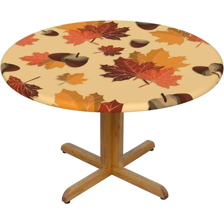 

WISH TREE Round Tablecloth Vintage Sunflower Fitted Elastic Waterproof Wipeable Table Cloth Cover Decorations Table Pad Cover for Party Dinning Room Picnic