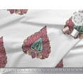 thumbnail image 2 of Soimoi Silk Fabric Leaves & Floral Block Fabric Prints by Yard 42 Inch Wide, 2 of 3