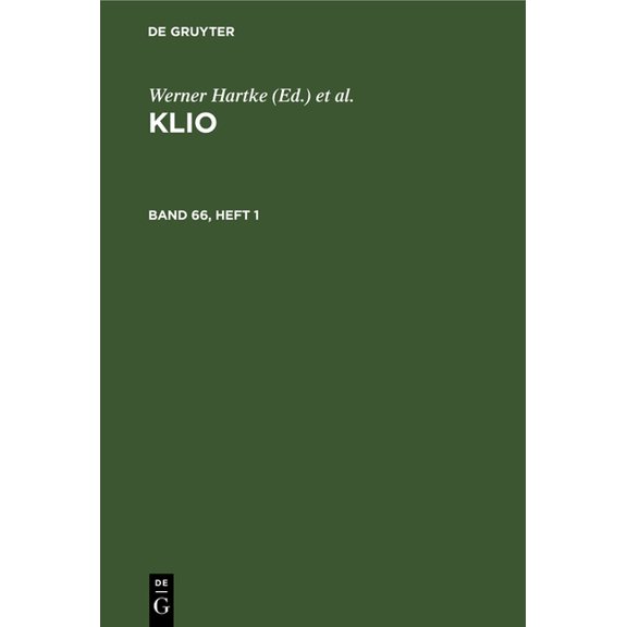 Klio. Band 66, Heft 1, (Hardcover)