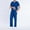 Blue, variant on SCSAlgin Scrub Set for Men - Stylish Scrub Top & Cargo Scrub Pants with Pokets