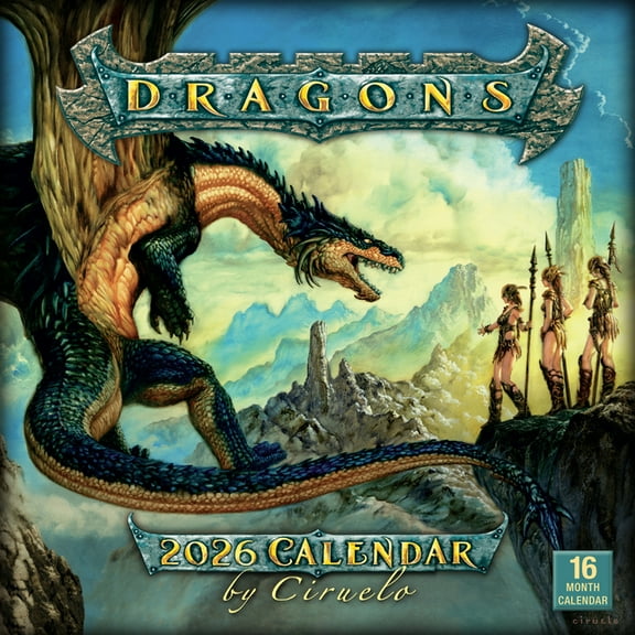 2026 Dragons by Ciruelo Wall Calendar, (Paperback)
