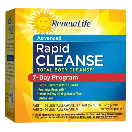 Renew Life 7 Day Rapid Total Body Cleanse Kit, 28 Capsules & 2.2