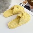 thumbnail image 4 of Pantoufles en Velours Côtelé pour Femmes Antidérapantes à Brides Croisées Sandales à Enfiler Intérieur Extérieur Sandales pour Couples, 4 of 8