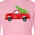 thumbnail image 4 of Inktastic Christmas Vintage Truck with Christmas Tree Long Sleeve Youth T-Shirt, 4 of 5