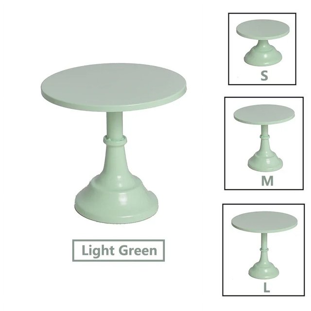 Cake Stand Home Party Dessert Table Display Rack Dessert Cake Tray Cold Meal Tea Break Table Afternoon Tea Center Rack Metal LIGHT GREEN (M) 10 INCH-1PCS