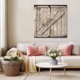 thumbnail image 5 of Farmhouse Wood Grain Wall Art Painting on Canvas, Vintage Country Barn Gate Brown Canvas Art Home Prints Wall Art Framed Modern Artwork for Living Room Bedroom Wall Decor 12x12in, 5 of 9