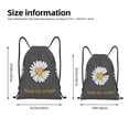 thumbnail image 2 of Fuzoiu Keep Life Simple Daisy Flower Print Drawstring Backpack for Gym, Travel, Yoga,Sports Sackpack String Bag for Women Men-Small, 2 of 6