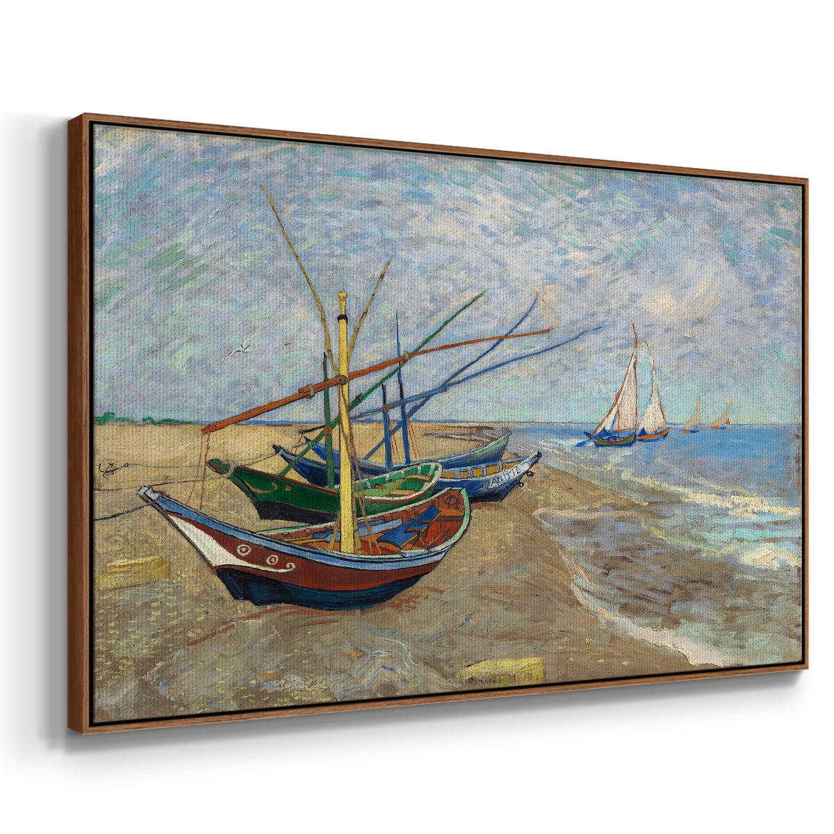 Vintage Landscape-CXLVIII By Wexford Home Framed in Walnut Wood Gallery Wrapped Canvas 17 in. x 25 in.